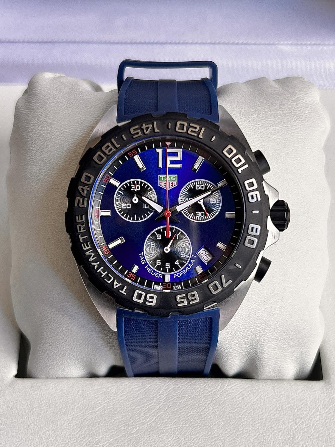 F1 Blue Tag Rf4 TAG HEUER FORMULA 1 BLUE DIAL RUBBER STRAP - GalaxyPlace.pk