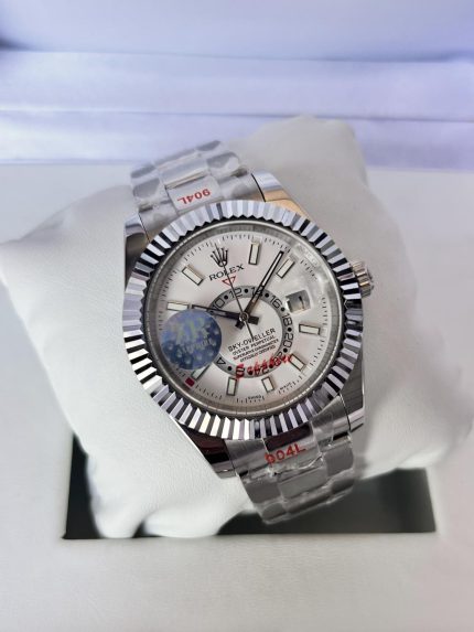 ROLEX SKY-DWELLER WHITE DIAL SILVER