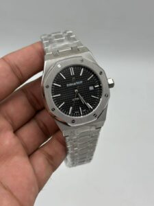 Audemars-Piguet-Royal-Oak-Black-Dial-Silver