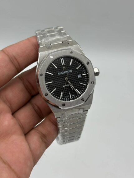 Audemars-Piguet-Royal-Oak-Black-Dial-Silver