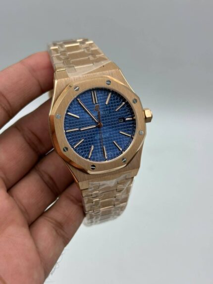 Audemars-Piguet-Royal-Oak-Blue-Dial-Rose-Gold