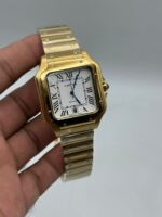 Cartier-Santos-De-White-Dial-Gold