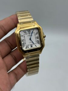 Cartier-Santos-De-White-Dial-Gold