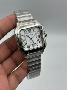 Cartier-Santos-De-White-Dial-Silver
