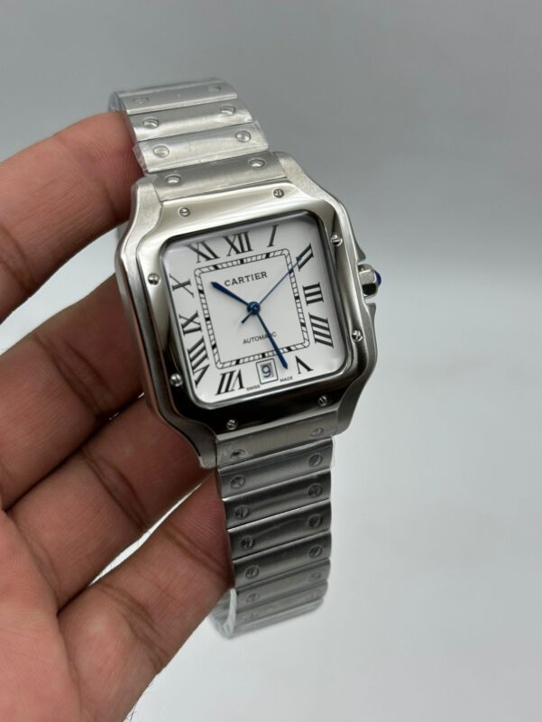 Cartier-Santos-De-White-Dial-Silver