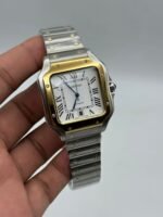 Cartier-Santos-De-White-Dial-Two-Tone
