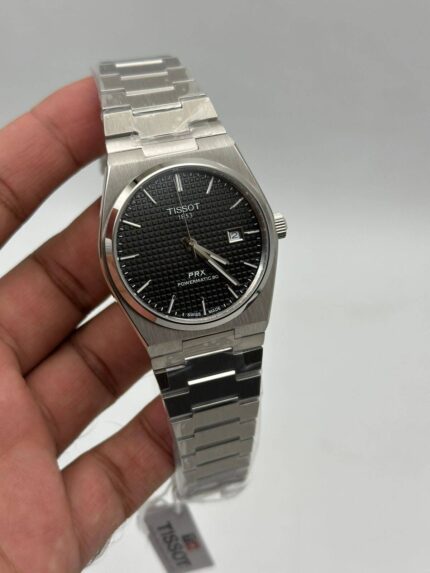 Tissot-Prx-Powermatic-80-Black-Dial-Automatic-Silver