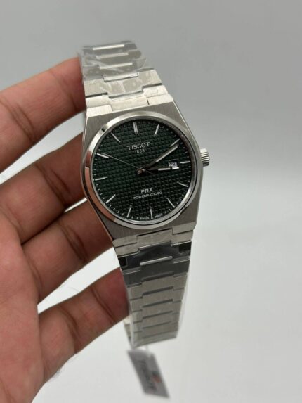 Tissot-Prx-Powermatic-80-Green-Dial-Automatic-Silver