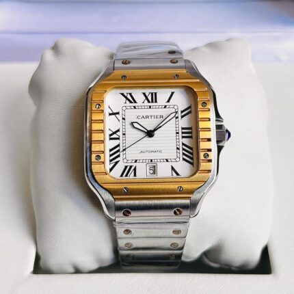 CARTIER SANTOS DE CARTIER AUTOMATIC WHITE DIAL TO TONE