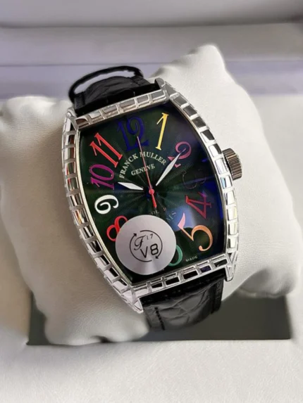 franck-muller-green-dial-color-dreams-silver-swiss-watch
