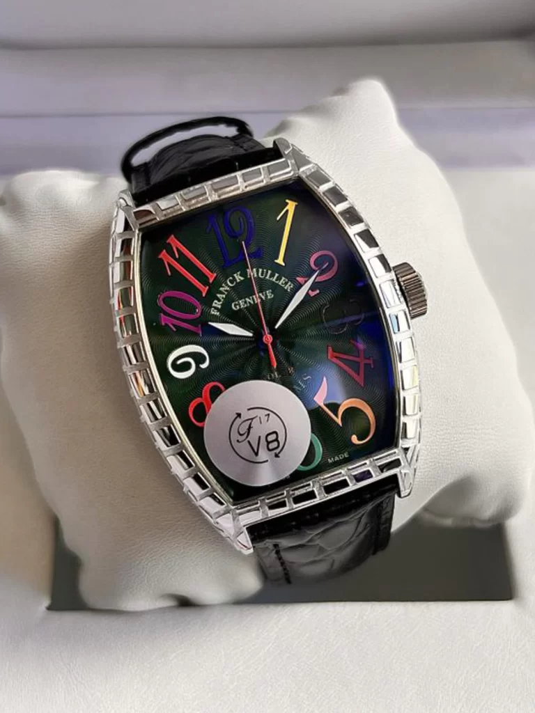 franck-muller-green-dial-color-dreams-silver-swiss-watch