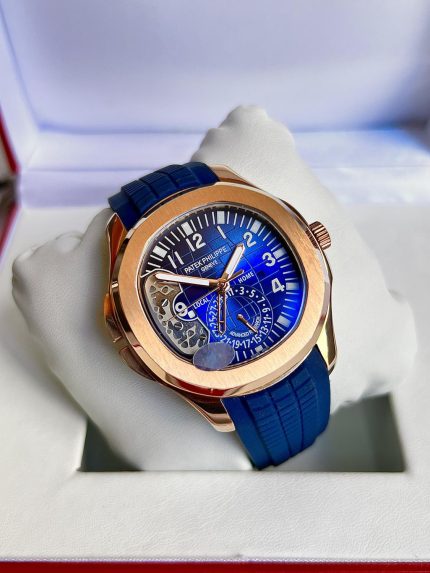 PATEK P AQUA NUTE ADVANCED RESEARCH AQUA NAUT BLUE DIAL TRAVEL TIME
