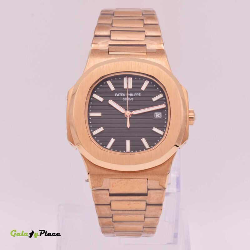 PATEK PHILLIPE NAUTILUS BLACK DIAL ROSE GOLD