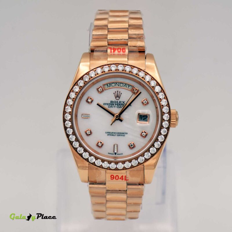 ROLEX DAY/DATE WHITE DAIL ROSE GOLD