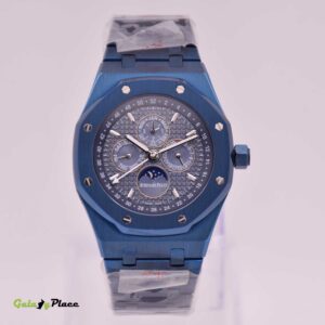 AUDEMARS PIGUET ROYAL OAK PERPETUAL CALENDER BLUE CERAMIC WATCH