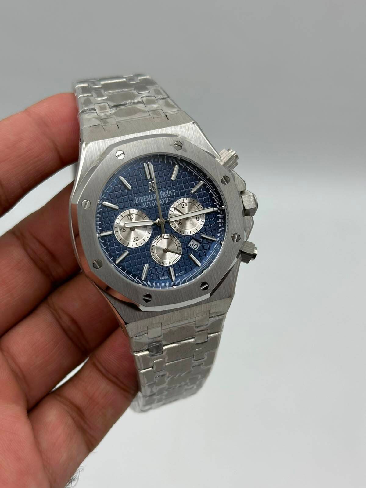 Audemars-Piguet-Royal-Oak-Blue-Dial-Silver-Chronograph-Silver Audemars-Piguet-Royal-Oak-Blue-Dial-Silver-Chronograph-Silver