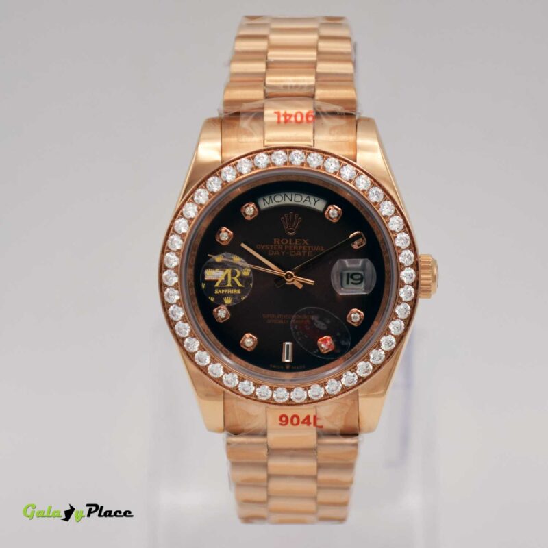 ROLEX DAY/DATE BROWN DIAL ROSE GOLD