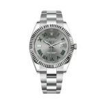 ROLEX DATE JUST GREY DIAL ROMAN FIGURE SILVER