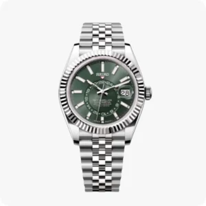 ROLEX SKY-DWELLER GREEN DIAL SILVER