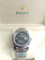 ROLEX DATE JUST GREY DIAL ROMAN FIGURE SILVER