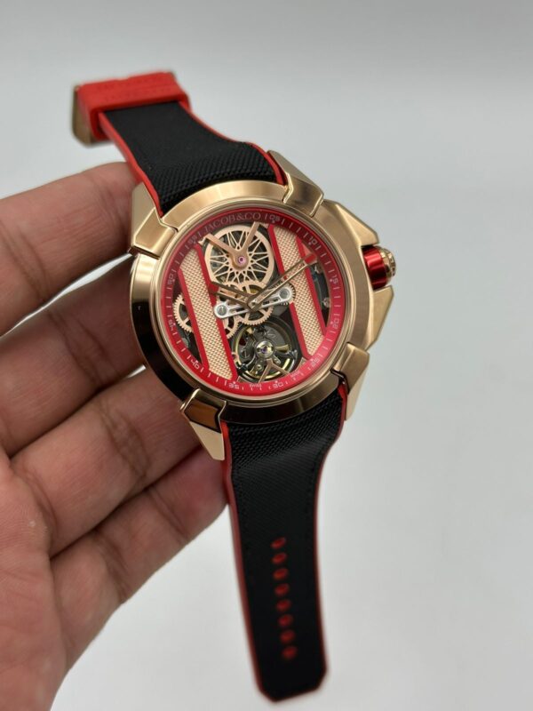 Jacob-&-Co-Epic-X-Bridges-Rose-Gold-Black-&-Red