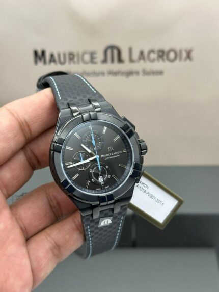 Maurice-Lacroix-Aikon-Chronograph-Quartz-Black-Dial-Leather-Strap-Limited-Edition