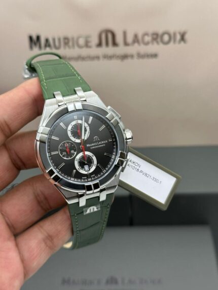 Maurice-Lacroix-Aikon-Chronograph-quartz-Leather-Strap