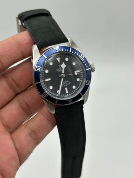 Tudor-Heritage-Black-Bay-Black-Dial-Leather-Strap