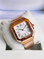 Cartier-santos-de-automatic-white-dial-Rose_Gold