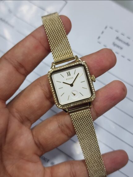 Fossil-Colleen-Three-Hand-Gold-Tone-Stainless-Steel-Mesh-Watch-BQ3972