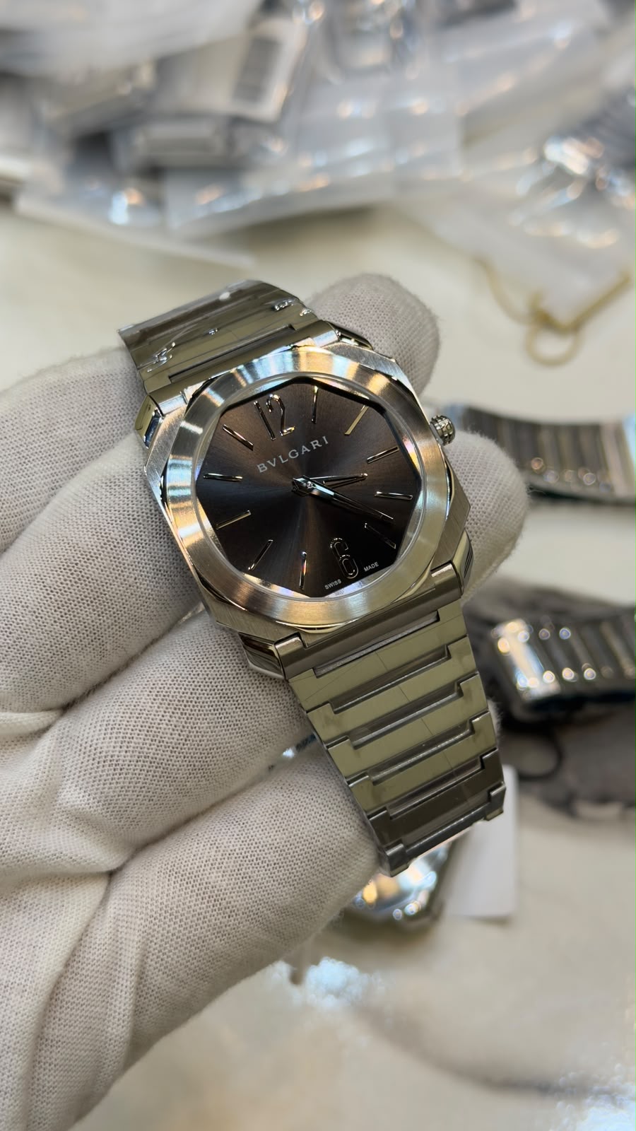 Bvlgari-Octo-Roma-Black-Dial-Silver-Quartz Bvlgari-Octo-Roma-Black-Dial-Silver-Quartz