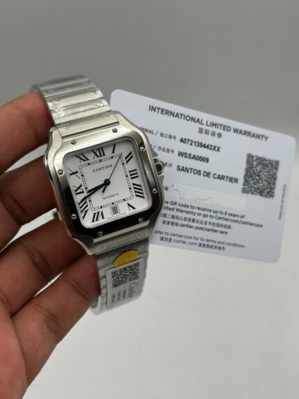 Cartier-Santos-De-Cartier-Automatic-White-Dial-Silver