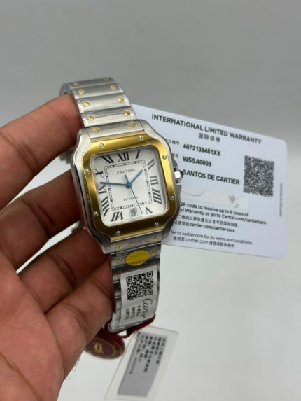 Cartier-Santos-De-Cartier-Automatic-White-Dial-Two-Tone