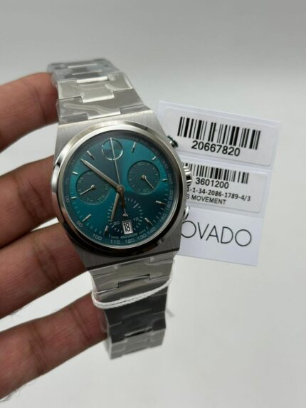 Movado-Bold -Quest-Green-Dial-Chronograph-Silver