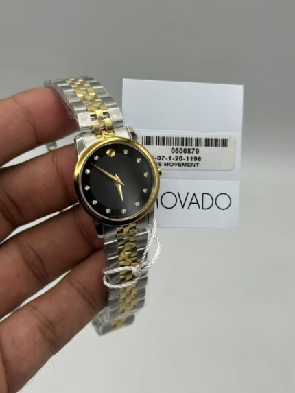 Movado-Museum-Black-Dial-Diamond-Two-Tone