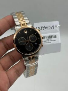 Movado-Museum-Classic-Black-Dial-Chronograph-Two-Tone