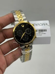 Movado-Museum-Classic-Black-dial-Chronograph-Two-Tone