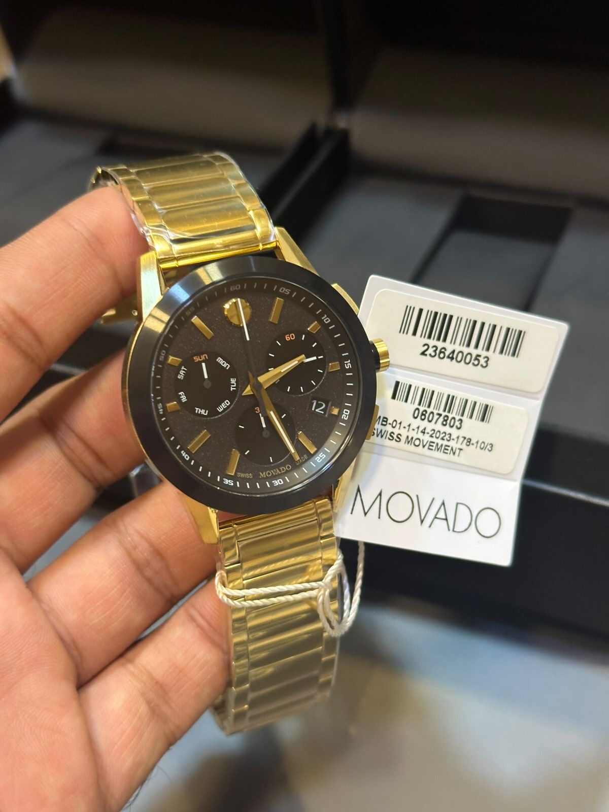 Movado-Museum-Sport-Men's-Black-Dial-Chronograph-Gold Movado-Museum-Sport-Men's-Black-Dial-Chronograph-Gold