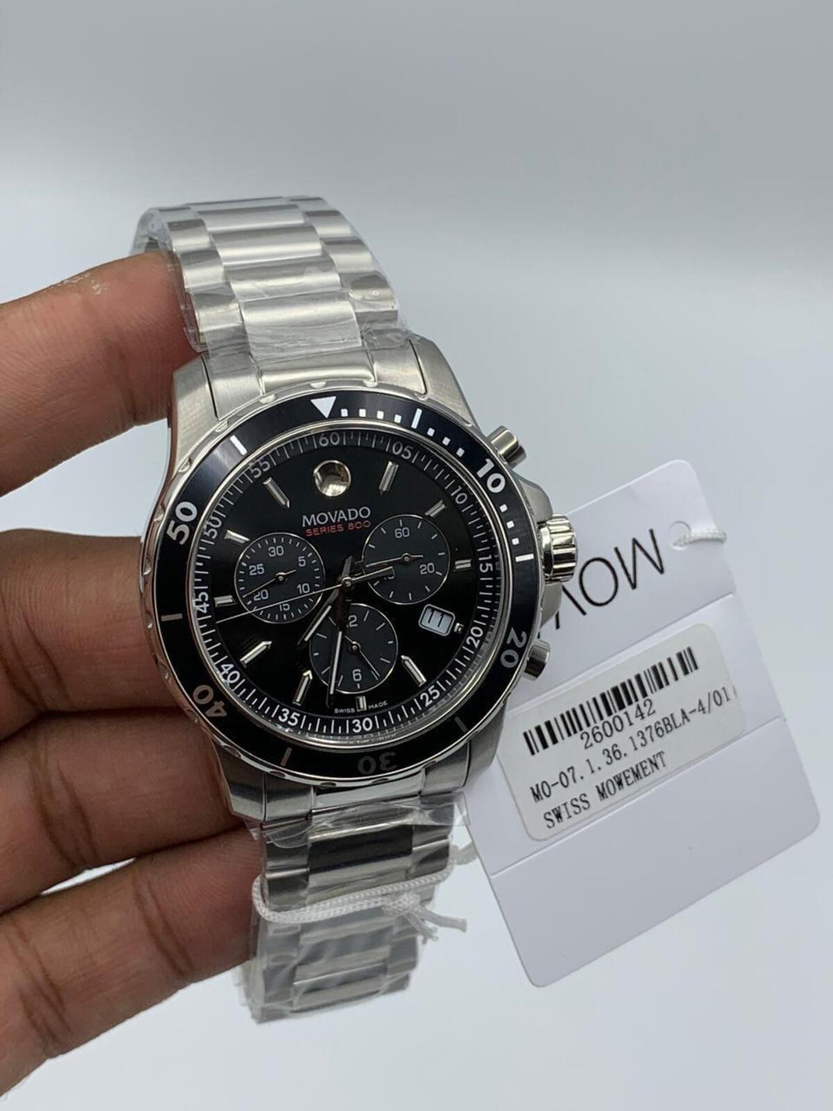 Movado-Series-800-Black-Dial-Chronograph-Silver Movado-Series-800-Black-Dial-Chronograph-Silver