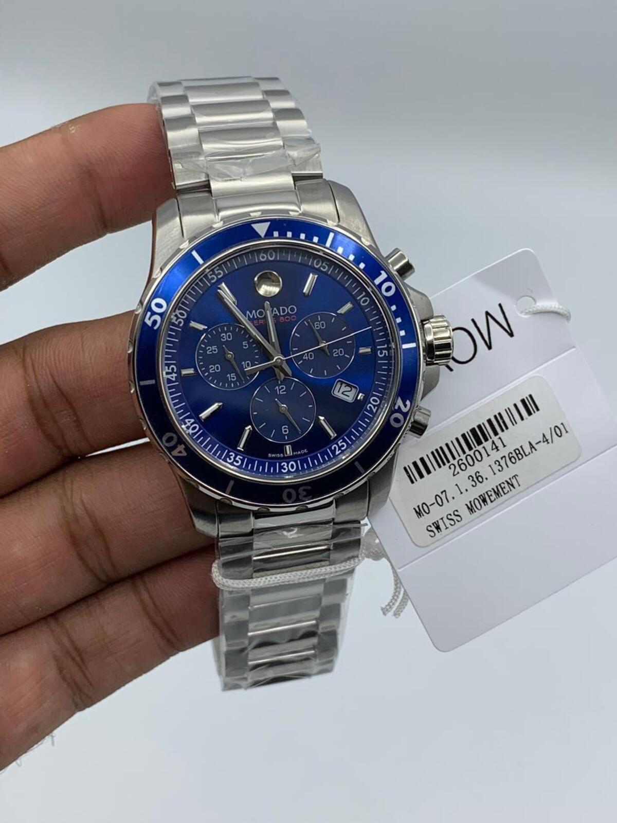 Movado-Series-800-Blue-Dial-Chronograph-Silver Movado-Series-800-Blue-Dial-Chronograph-Silver
