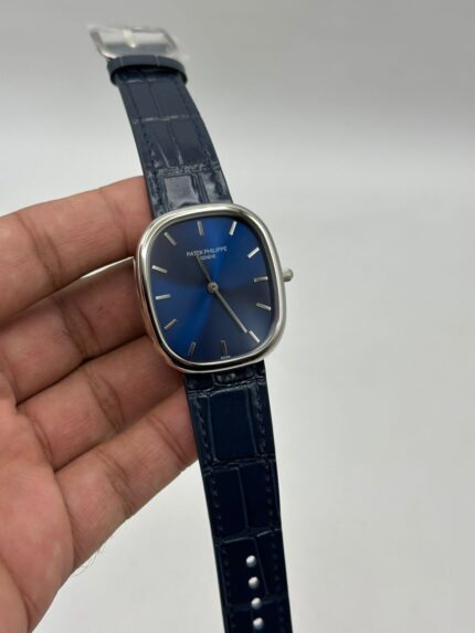Patek-Phillipe-Ellipse-Blue-Dial-Blue-Leather-Strap