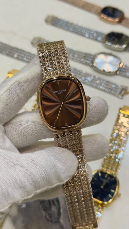 Patek-Phillipe-Ellipse-Brown-Dial-Rose-Gold