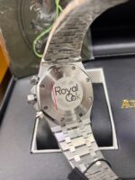 Audemars Piguet Royal Oak Black Dial Chronograph Diamond Bazel Silver