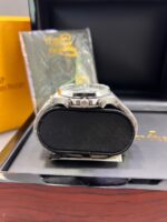 Audemars Piguet Royal Oak White Dial Black Chronograph Diamond Bazel Silver