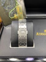 Audemars Piguet Royal Oak White Dial Black Chronograph Diamond Bazel Silver
