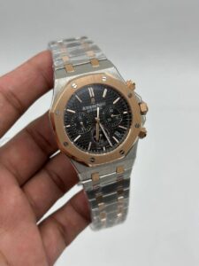 Audemars-Piguet-Royal-Oak-Black-Dial-Chronograph-Two-Tone