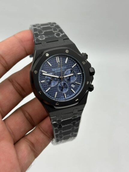 Audemars-Piguet-Royal-Oak-Blue-Dial-Chronograph-Black