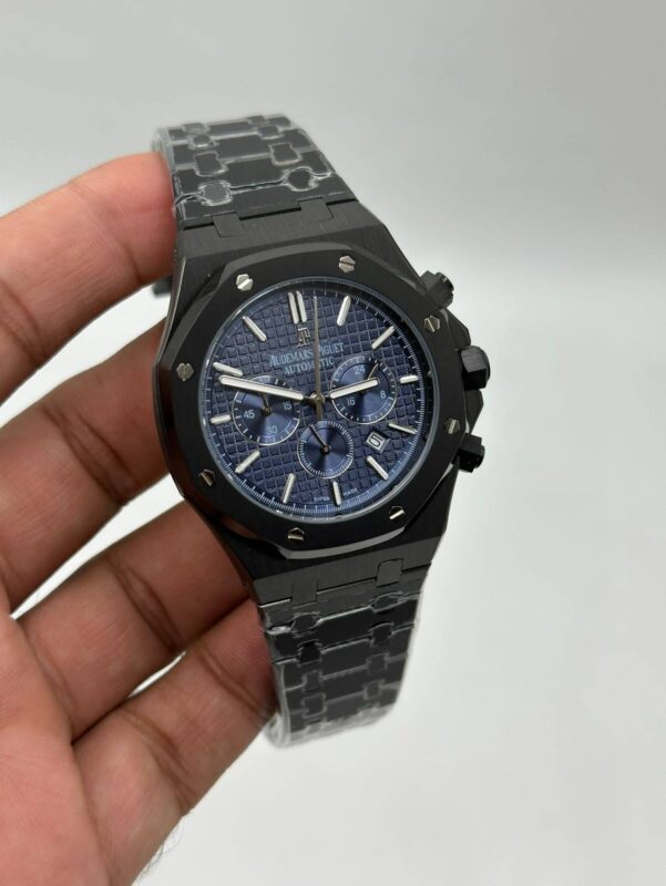 Audemars-Piguet-Royal-Oak-Blue-Dial-Chronograph-Black