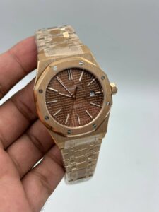 Audemars-Piguet-Royal-Oak-Brown-Dial-Rose-Gold