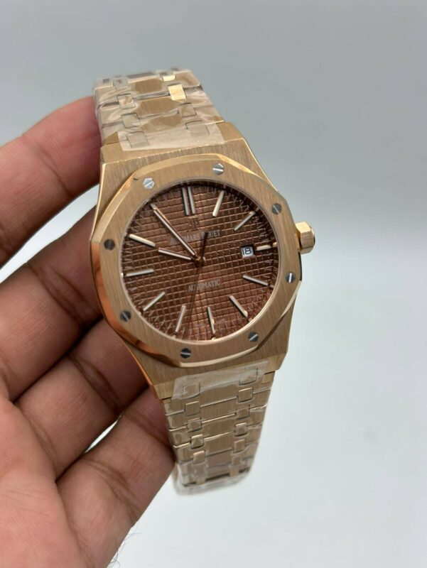 Audemars-Piguet-Royal-Oak-Brown-Dial-Rose-Gold